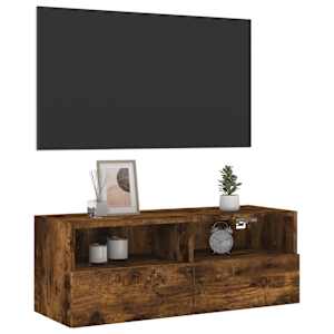 Nástěnná TV skříňka kouřový dub 80x30x30 cm kompozitní dřevo - obrázek 5