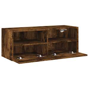 Nástěnná TV skříňka kouřový dub 80x30x30 cm kompozitní dřevo - obrázek 7