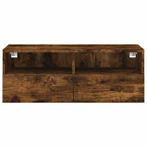 Nástěnná TV skříňka kouřový dub 80x30x30 cm kompozitní dřevo - obrázek 8