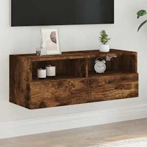 Nástěnná TV skříňka kouřový dub 80x30x30 cm kompozitní dřevo - obrázek 1