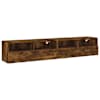 vidaXL teleri seinakapid 2 tk, suitsutamm, 80 x 30 x 30 cm, tehispuit