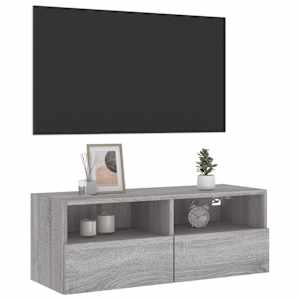 Nástěnná TV skříňka šedá sonoma 80x30x30 cm kompozitní dřevo - obrázek 5
