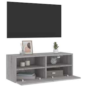 Nástěnná TV skříňka šedá sonoma 80x30x30 cm kompozitní dřevo - obrázek 6