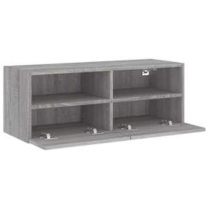 Nástěnná TV skříňka šedá sonoma 80x30x30 cm kompozitní dřevo - obrázek 7