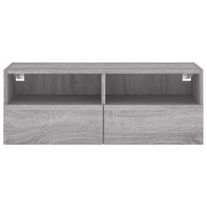 Nástěnná TV skříňka šedá sonoma 80x30x30 cm kompozitní dřevo - obrázek 8