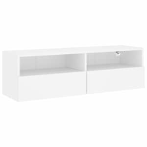 Nástěnná TV skříňka bílá 100 x 30 x 30 cm kompozitní dřevo - obrázek 2
