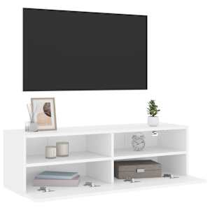 Nástěnná TV skříňka bílá 100 x 30 x 30 cm kompozitní dřevo - obrázek 5