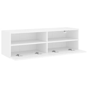 Nástěnná TV skříňka bílá 100 x 30 x 30 cm kompozitní dřevo - obrázek 6