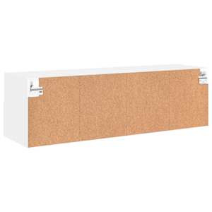 Nástěnná TV skříňka bílá 100 x 30 x 30 cm kompozitní dřevo - obrázek 9