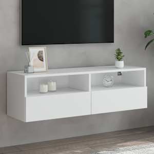 Nástěnná TV skříňka bílá 100 x 30 x 30 cm kompozitní dřevo - obrázek 1