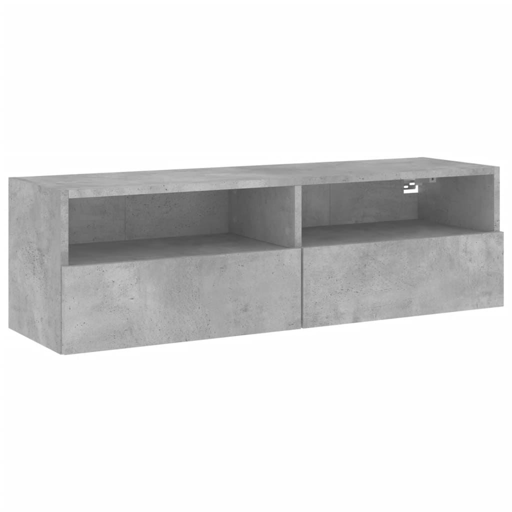 vidaXL Nástěnná TV skříňka betonově šedá 100x30x30 cm kompozitní dřevo