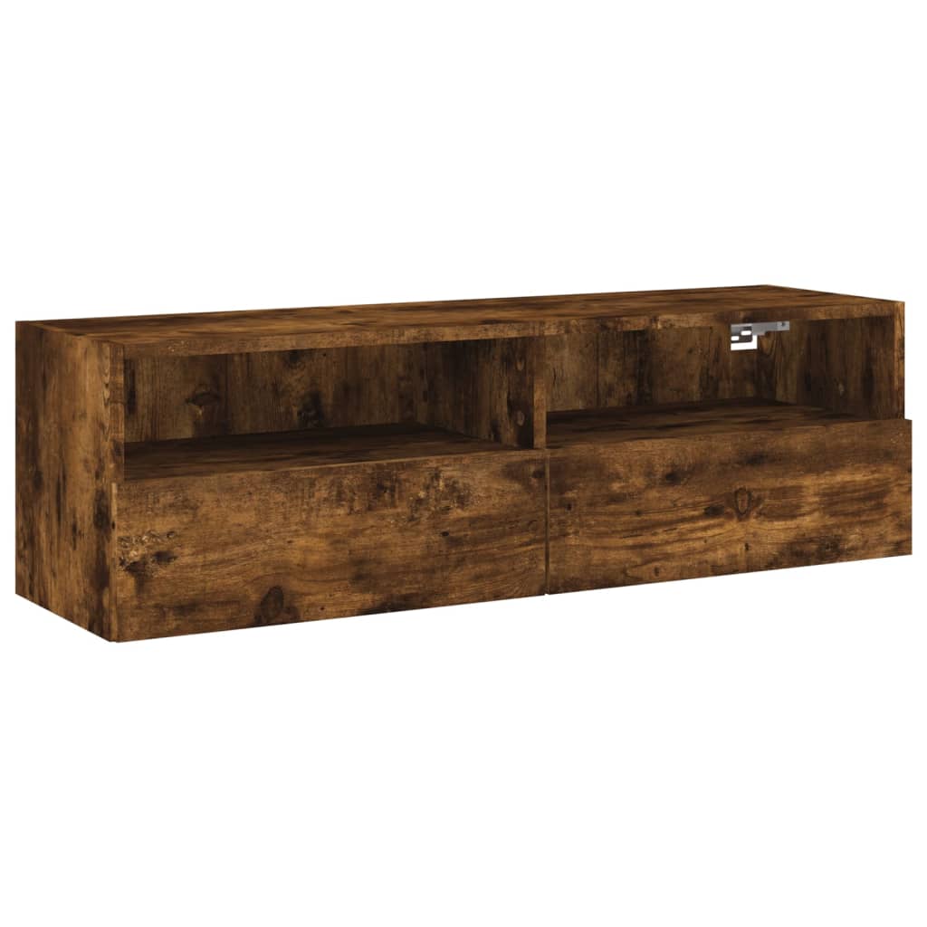 vidaXL Nástěnná TV skříňka kouřový dub 100x30x30 cm kompozitní dřevo