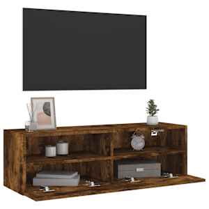 Nástěnná TV skříňka kouřový dub 100x30x30 cm kompozitní dřevo - obrázek 5