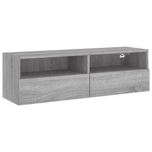 Nástěnná TV skříňka šedá sonoma 100x30x30 cm kompozitní dřevo - obrázek 2