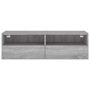 Nástěnná TV skříňka šedá sonoma 100x30x30 cm kompozitní dřevo - obrázek 7