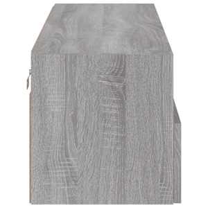 Nástěnná TV skříňka šedá sonoma 100x30x30 cm kompozitní dřevo - obrázek 8