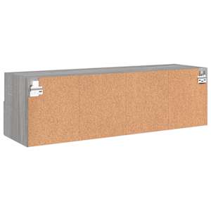 Nástěnná TV skříňka šedá sonoma 100x30x30 cm kompozitní dřevo - obrázek 9
