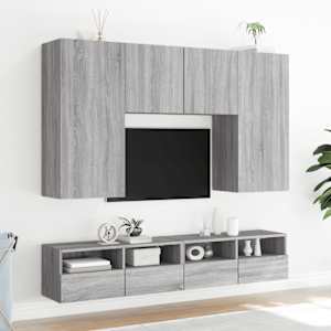 Nástěnné TV skříňky 2 ks šedé sonoma 100 x 30 x 30 cm kompozit - obrázek 4