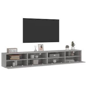Nástěnné TV skříňky 2 ks šedé sonoma 100 x 30 x 30 cm kompozit - obrázek 5