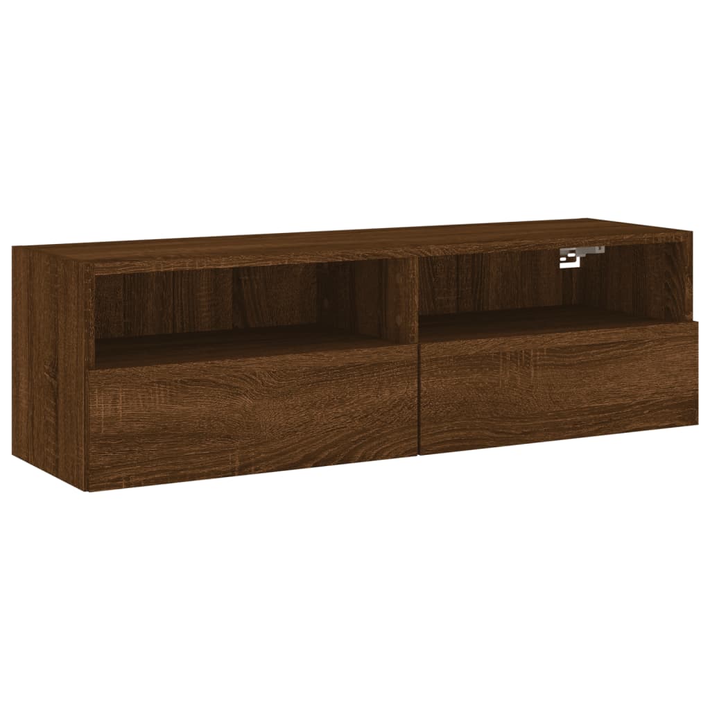 vidaXL Nástěnná TV skříňka hnědý dub 100 x 30 x 30 cm kompozitní dřevo