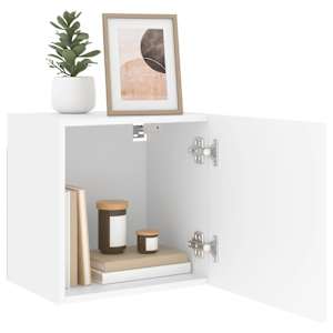 Nástěnná TV skříňka bílá 40,5 x 30 x 40 cm kompozitní dřevo - obrázek 5