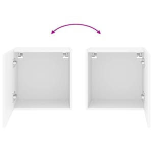 Nástěnná TV skříňka bílá 40,5 x 30 x 40 cm kompozitní dřevo - obrázek 10