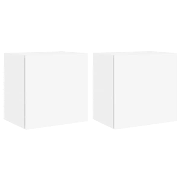 vidaXL teleri seinakapid 2 tk, valge, 40,5 x 30 x 40 cm, tehispuit