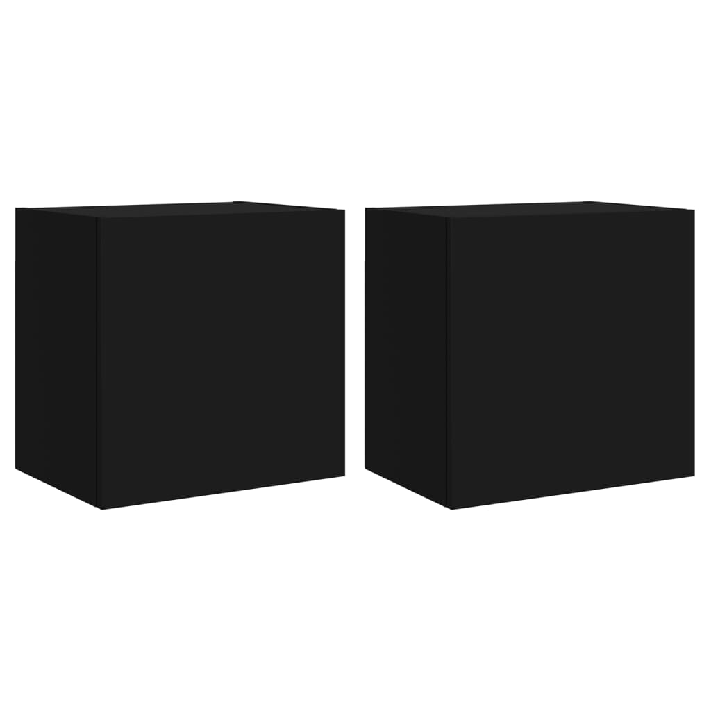 E-shop vidaXL TV nástenné skrinky 2 ks čierne 40,5x30x40 cm kompozitné drevo