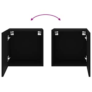 Nástěnné TV skříňky 2 ks černé 40,5x30x40 cm kompozitní dřevo - obrázek 11