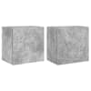 vidaXL teleri seinakapid 2 tk, betoonhall, 40,5x30x40 cm, tehispuit