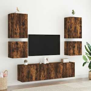 Nástěnná TV skříňka kouřový dub 40,5x30x40 cm kompozitní dřevo - obrázek 4