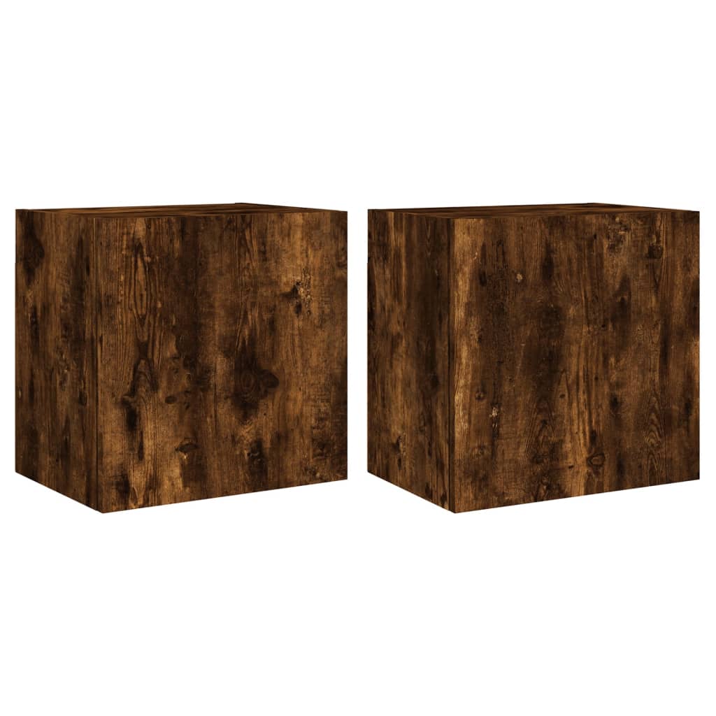 E-shop vidaXL TV nástenné skrinky 2 ks dymový dub 40,5x30x40 cm kompoz. drevo