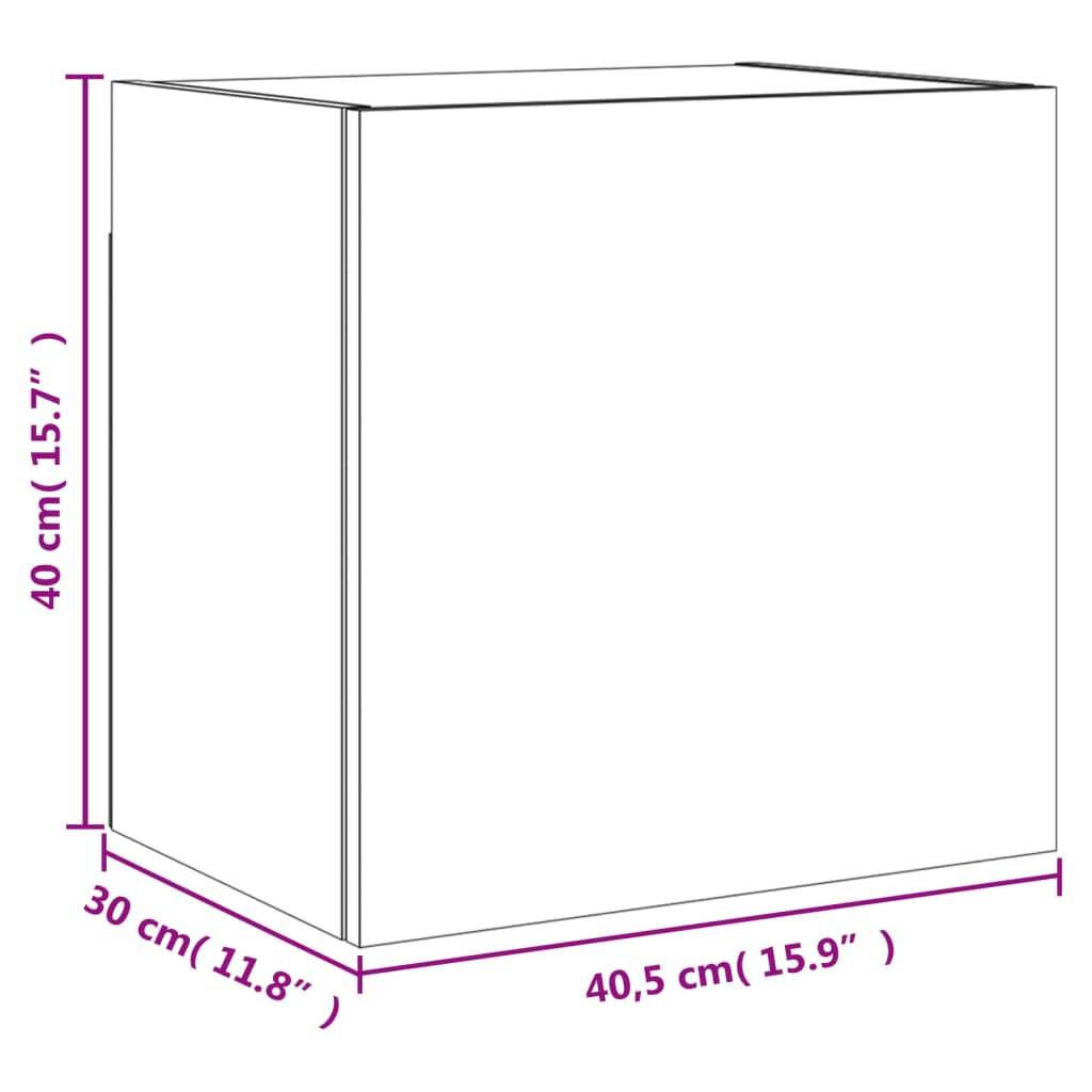 Nástěnné TV skříňky 2 ks šedé sonoma 40,5 x 30 x 40 cm kompozit - obrázek 15