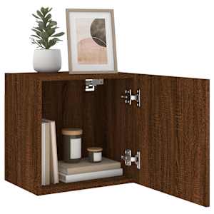 Nástěnné TV skříňky 2 ks hnědý dub 40,5 x 30 x 40 cm kompozit - obrázek 5