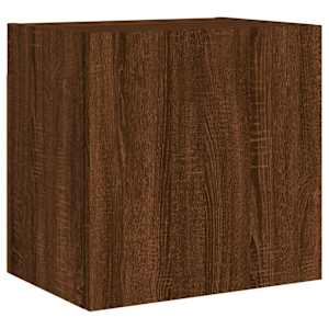 Nástěnné TV skříňky 2 ks hnědý dub 40,5 x 30 x 40 cm kompozit - obrázek 6
