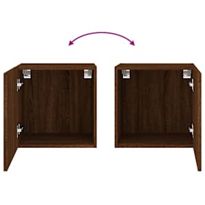 Nástěnné TV skříňky 2 ks hnědý dub 40,5 x 30 x 40 cm kompozit - obrázek 11