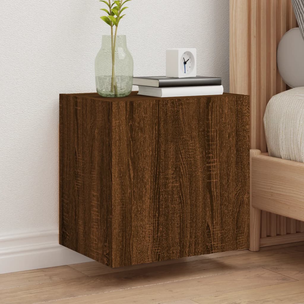 vidaXL TV-Wandschränke 2 Stk. Braun Eiche-Optik 40,5x30x40 cm