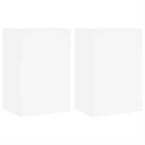 Nástěnné TV skříňky 2 ks bílé 40,5x30x60 cm kompozitní dřevo - obrázek 2