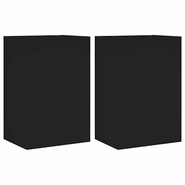 vidaXL teleri seinakapid 2 tk, must, 40,5 x 30 x 60 cm, tehispuit