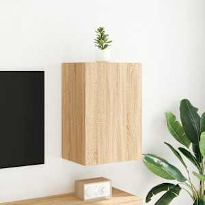 vidaXL Meuble TV mural ch&ecirc;ne sonoma 40,5x30x60 cm bois d'ing&eacute;nierie