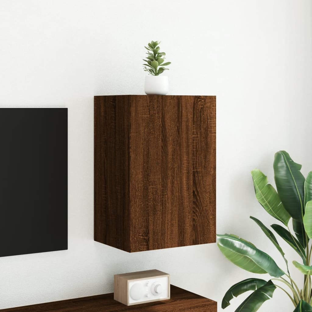vidaXL barna tölgy színű szerelt fa fali TV-szekrény 40,5 x 30 x 60 cm