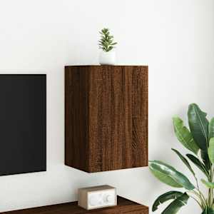 Nástěnná TV skříňka hnědý dub 40,5x30x60 cm kompozitní dřevo - obrázek 3