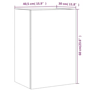 Nástěnná TV skříňka hnědý dub 40,5x30x60 cm kompozitní dřevo - obrázek 14