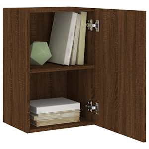Nástěnné TV skříňky 2 ks hnědý dub 40,5 x 30 x 60 cm kompozit - obrázek 4