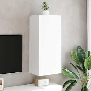 Nástěnná TV skříňka bílá 40,5 x 30 x 90 cm kompozitní dřevo - obrázek 3