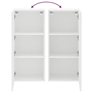 Nástěnná TV skříňka bílá 40,5 x 30 x 90 cm kompozitní dřevo - obrázek 10