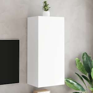 Nástěnná TV skříňka bílá 40,5 x 30 x 90 cm kompozitní dřevo - obrázek 1