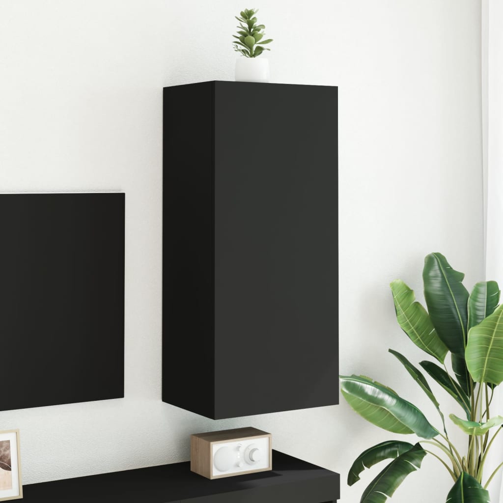 vidaXL Tv-wandmeubel 40,5x30x90 cm bewerkt hout zwart afbeelding