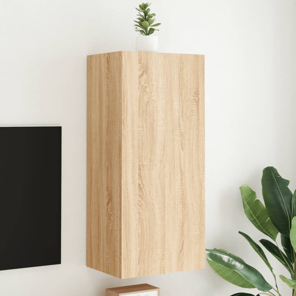 vidaXL TV-Wandschrank Sonoma-Eiche 40,5x30x90 cm Holzwerkstoff