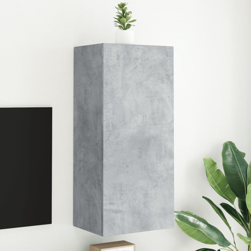 vidaXL Comodă TV de perete, gri beton, 40,5x30x90 cm, lemn prelucrat